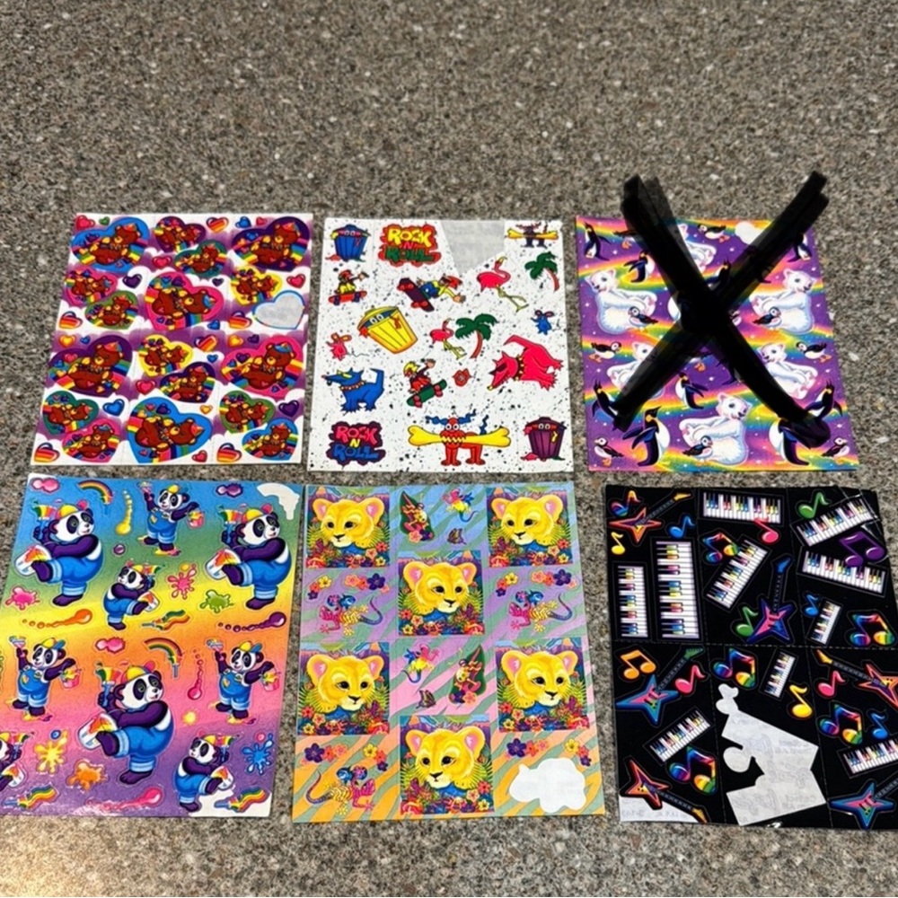 Vintage lisa frank full sticker sheets